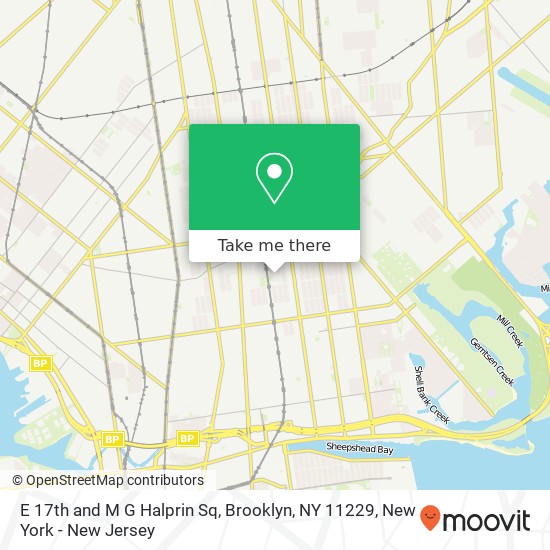 E 17th and M G Halprin Sq, Brooklyn, NY 11229 map