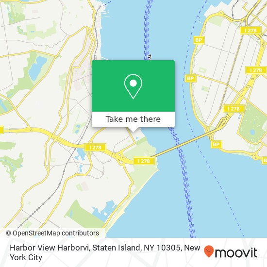 Mapa de Harbor View Harborvi, Staten Island, NY 10305