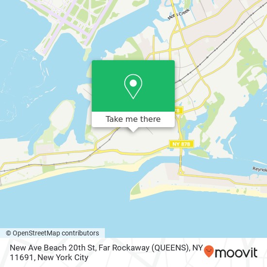 Mapa de New Ave Beach 20th St, Far Rockaway (QUEENS), NY 11691