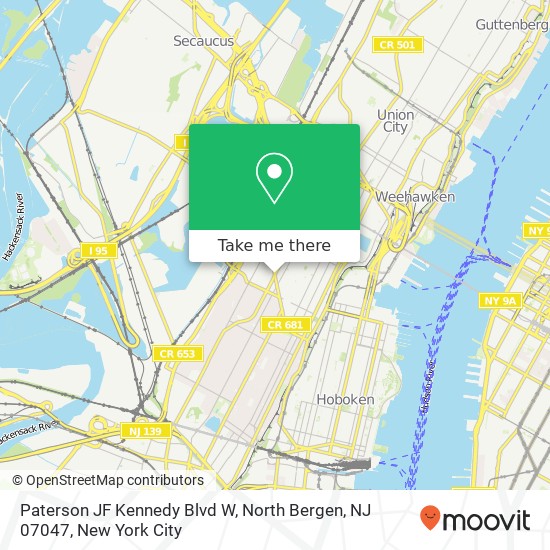 Paterson JF Kennedy Blvd W, North Bergen, NJ 07047 map