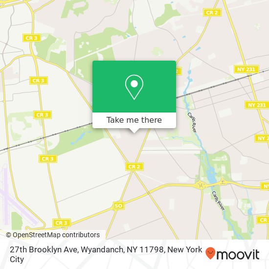 Mapa de 27th Brooklyn Ave, Wyandanch, NY 11798