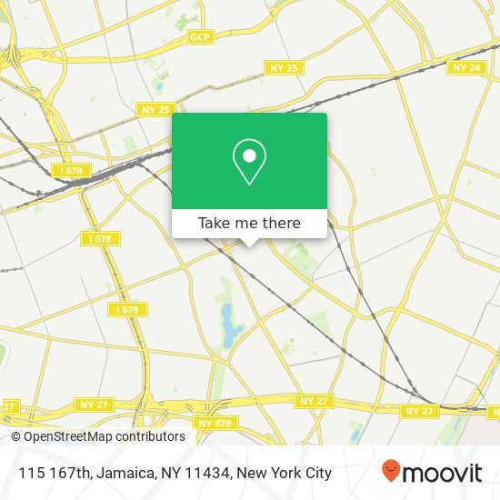 Mapa de 115 167th, Jamaica, NY 11434
