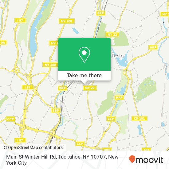 Mapa de Main St Winter Hill Rd, Tuckahoe, NY 10707