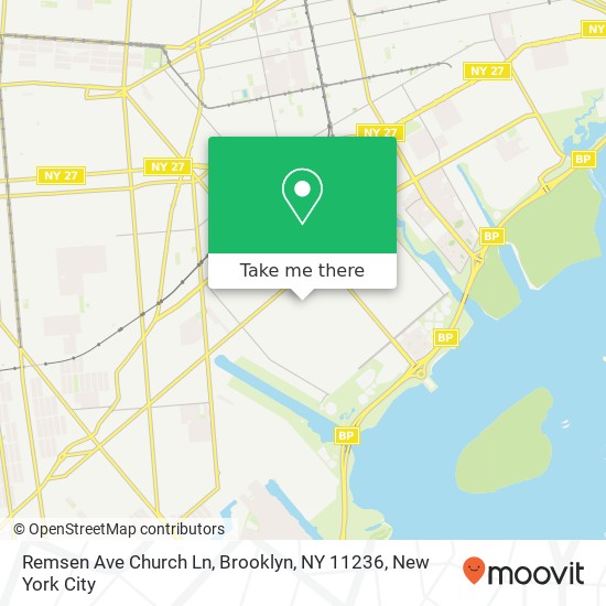 Remsen Ave Church Ln, Brooklyn, NY 11236 map