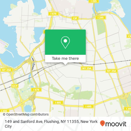 Mapa de 149 and Sanford Ave, Flushing, NY 11355
