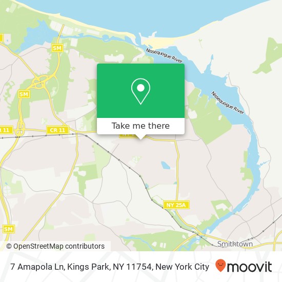 Mapa de 7 Amapola Ln, Kings Park, NY 11754