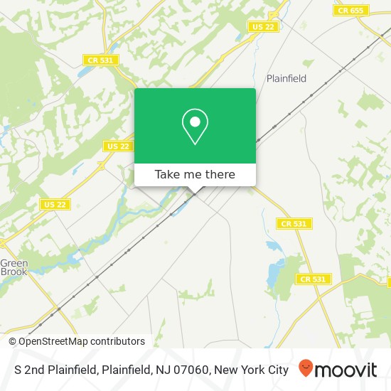 Mapa de S 2nd Plainfield, Plainfield, NJ 07060