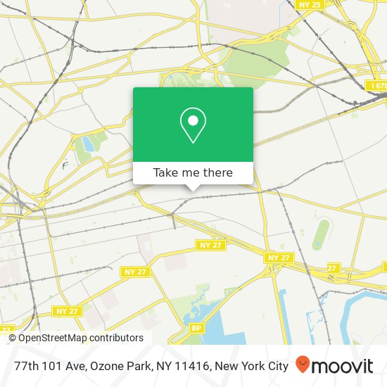 77th 101 Ave, Ozone Park, NY 11416 map