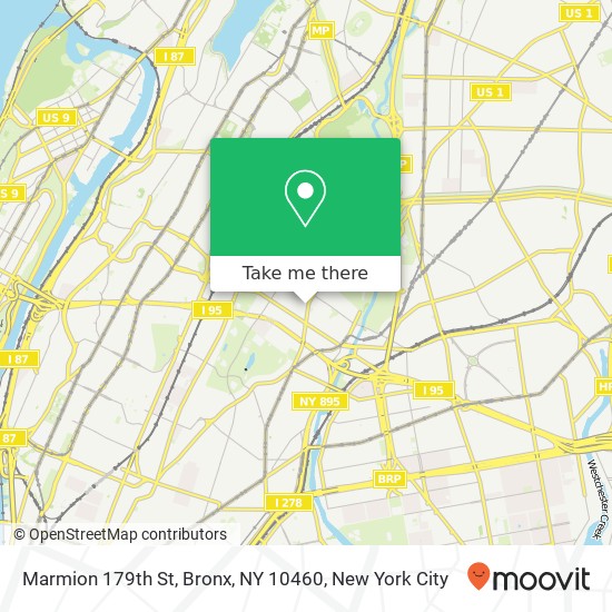 Mapa de Marmion 179th St, Bronx, NY 10460