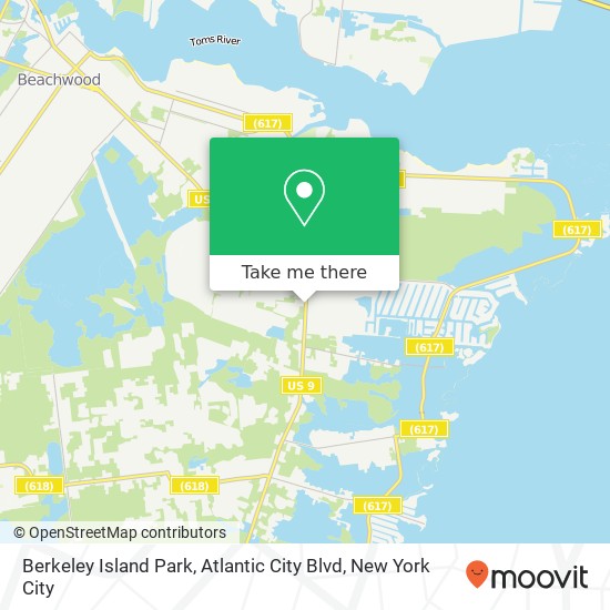 Berkeley Island Park, Atlantic City Blvd map