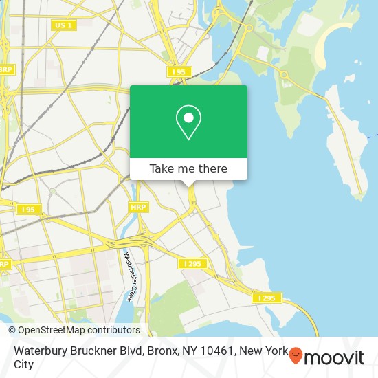 Mapa de Waterbury Bruckner Blvd, Bronx, NY 10461