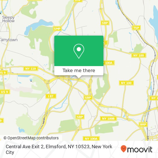 Mapa de Central Ave Exit 2, Elmsford, NY 10523