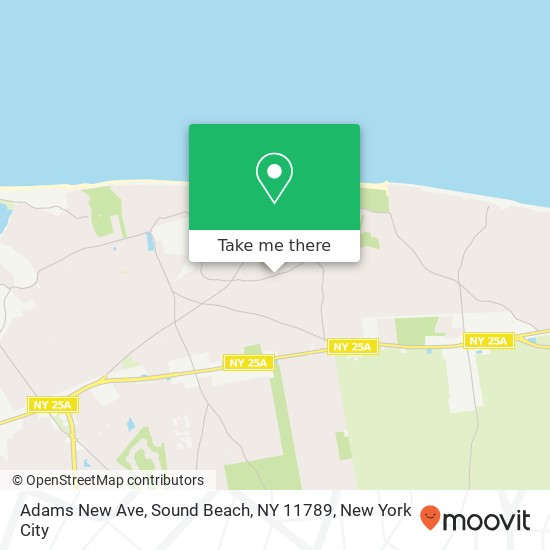 Mapa de Adams New Ave, Sound Beach, NY 11789