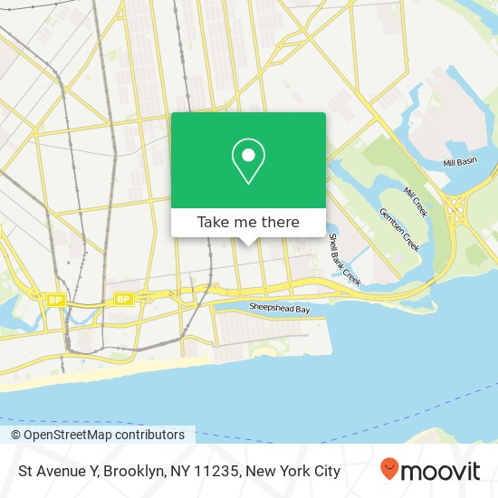 Mapa de St Avenue Y, Brooklyn, NY 11235