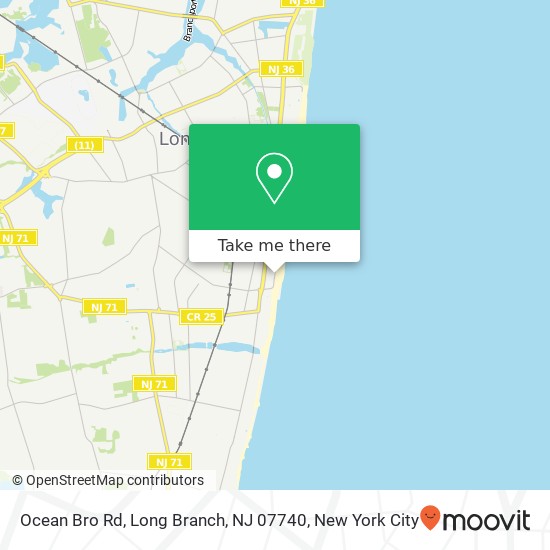 Ocean Bro Rd, Long Branch, NJ 07740 map