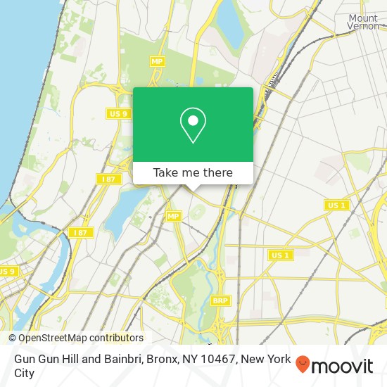 Gun Gun Hill and Bainbri, Bronx, NY 10467 map