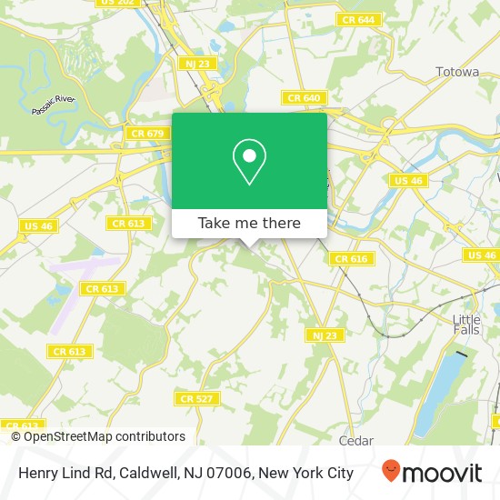 Henry Lind Rd, Caldwell, NJ 07006 map