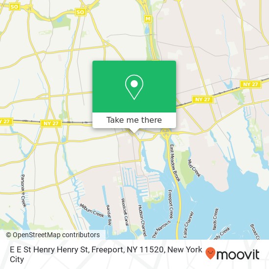 E E St Henry Henry St, Freeport, NY 11520 map