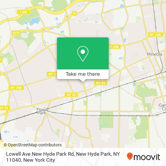 Mapa de Lowell Ave New Hyde Park Rd, New Hyde Park, NY 11040