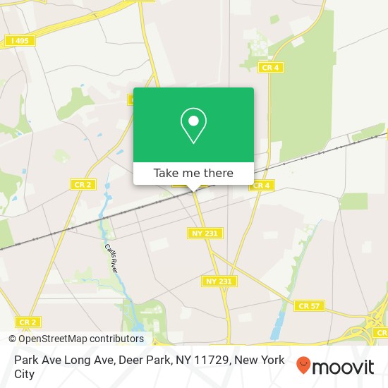 Mapa de Park Ave Long Ave, Deer Park, NY 11729