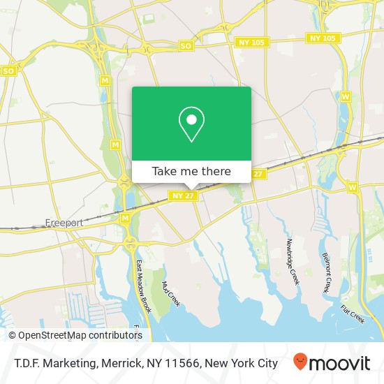 T.D.F. Marketing, Merrick, NY 11566 map