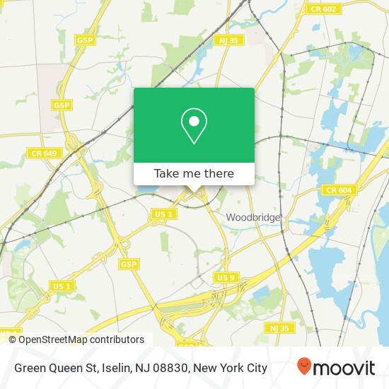 Green Queen St, Iselin, NJ 08830 map