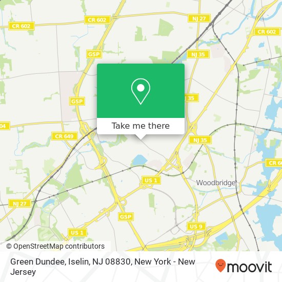 Mapa de Green Dundee, Iselin, NJ 08830