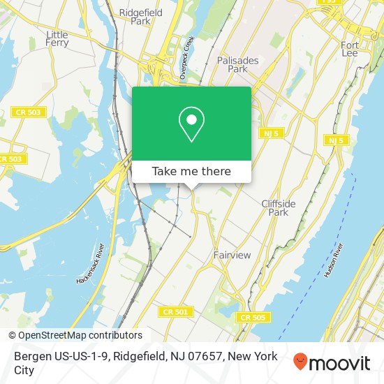 Bergen US-US-1-9, Ridgefield, NJ 07657 map