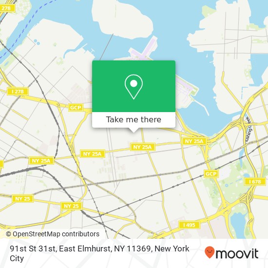 Mapa de 91st St 31st, East Elmhurst, NY 11369