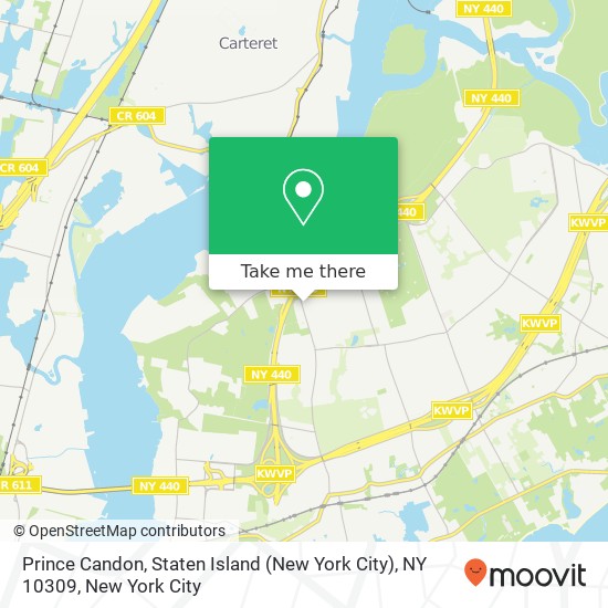 Mapa de Prince Candon, Staten Island (New York City), NY 10309