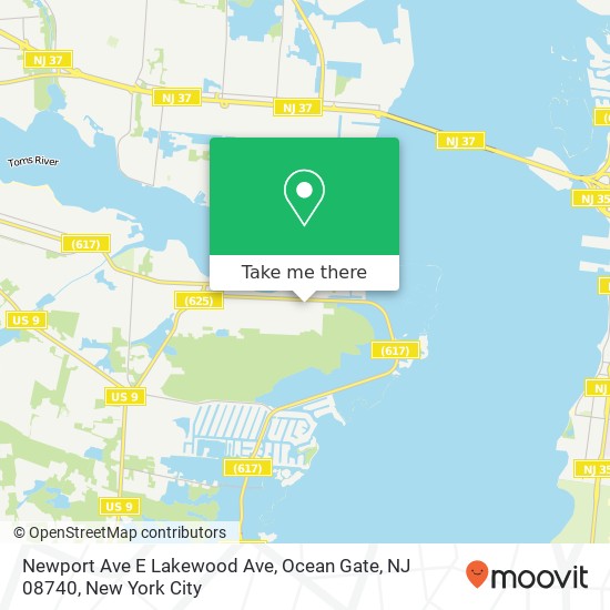 Newport Ave E Lakewood Ave, Ocean Gate, NJ 08740 map