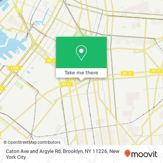 Caton Ave and Argyle Rd, Brooklyn, NY 11226 map