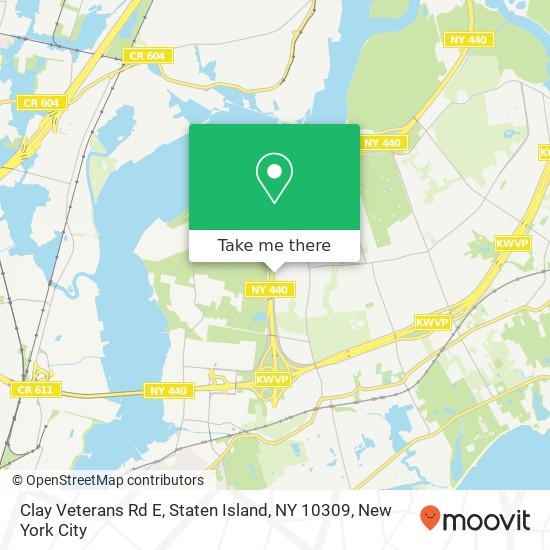 Clay Veterans Rd E, Staten Island, NY 10309 map
