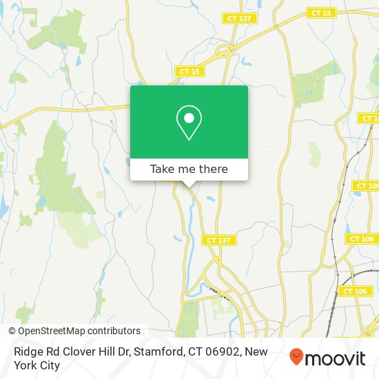 Mapa de Ridge Rd Clover Hill Dr, Stamford, CT 06902
