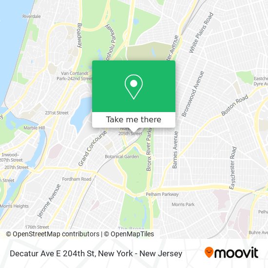 Decatur Ave E 204th St map