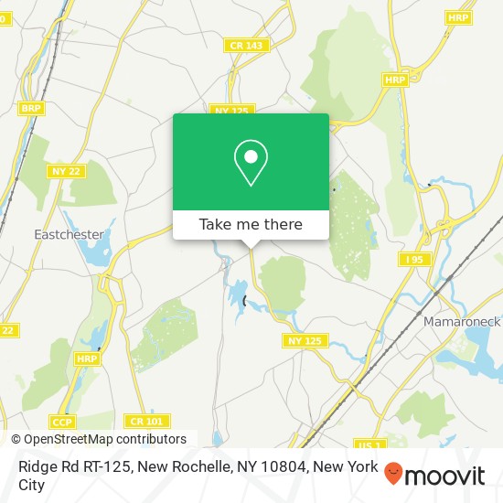 Mapa de Ridge Rd RT-125, New Rochelle, NY 10804