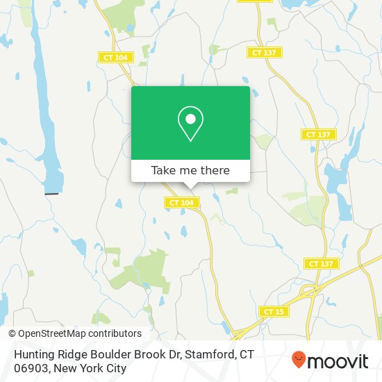Mapa de Hunting Ridge Boulder Brook Dr, Stamford, CT 06903