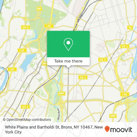Mapa de White Plains and Bartholdi St, Bronx, NY 10467