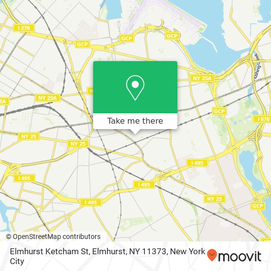 Mapa de Elmhurst Ketcham St, Elmhurst, NY 11373