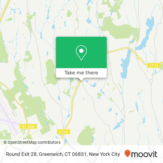 Mapa de Round Exit 28, Greenwich, CT 06831