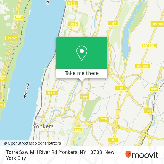 Mapa de Torre Saw Mill River Rd, Yonkers, NY 10703