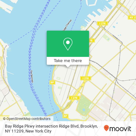 Mapa de Bay Ridge Pkwy intersection Ridge Blvd, Brooklyn, NY 11209