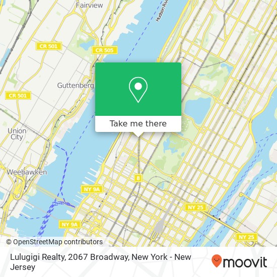 Mapa de Lulugigi Realty, 2067 Broadway