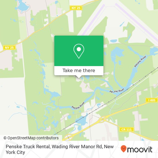 Penske Truck Rental, Wading River Manor Rd map