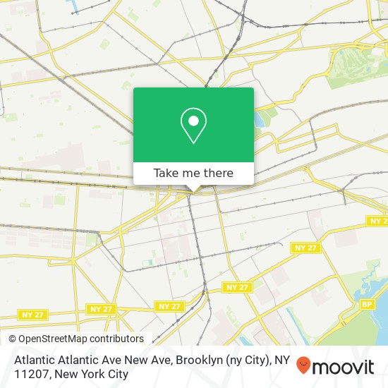 Mapa de Atlantic Atlantic Ave New Ave, Brooklyn (ny City), NY 11207