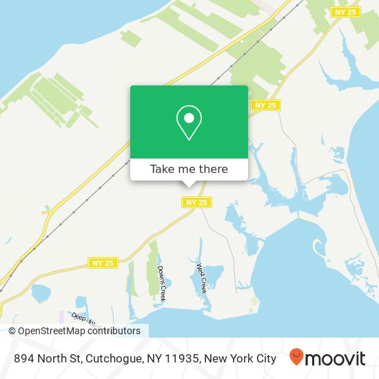 Mapa de 894 North St, Cutchogue, NY 11935