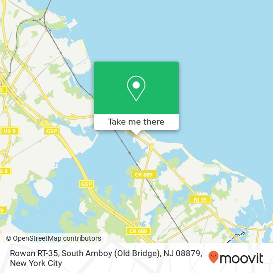 Mapa de Rowan RT-35, South Amboy (Old Bridge), NJ 08879