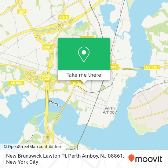 Mapa de New Brunswick Lawton Pl, Perth Amboy, NJ 08861