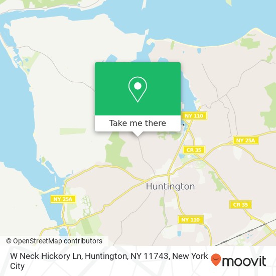 Mapa de W Neck Hickory Ln, Huntington, NY 11743