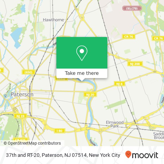 Mapa de 37th and RT-20, Paterson, NJ 07514
